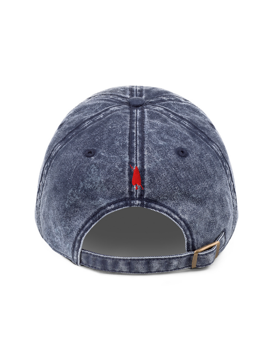Gorra de algodón con rosa bordada